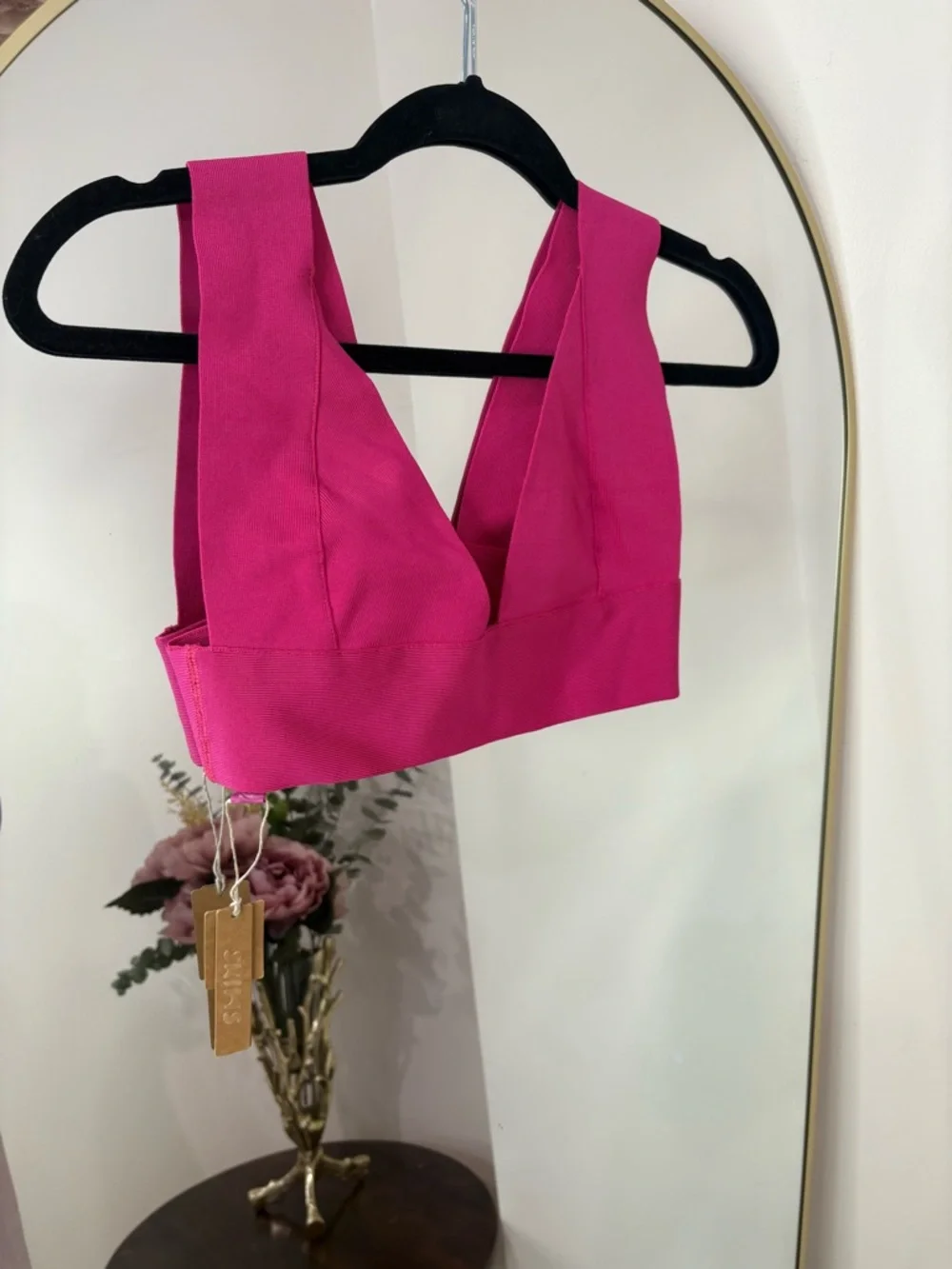 SKIMS KNIT SWIM TOP Fuchsia